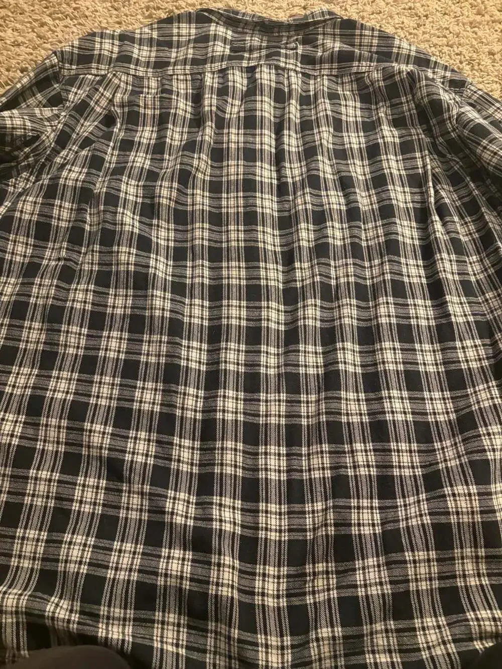 Duluth Trading Co Plaid Flannel Button Down Shirt Size 4XL Black White
